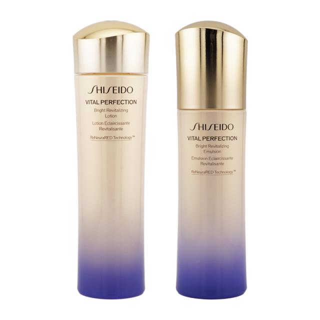 [2個セット]SHISEIDO 資生堂 バイタルパーフェクション ブライトリバイタル ローション エマルジョン 化粧水 乳液セット[医薬部外品][ギフトラッピング対応]