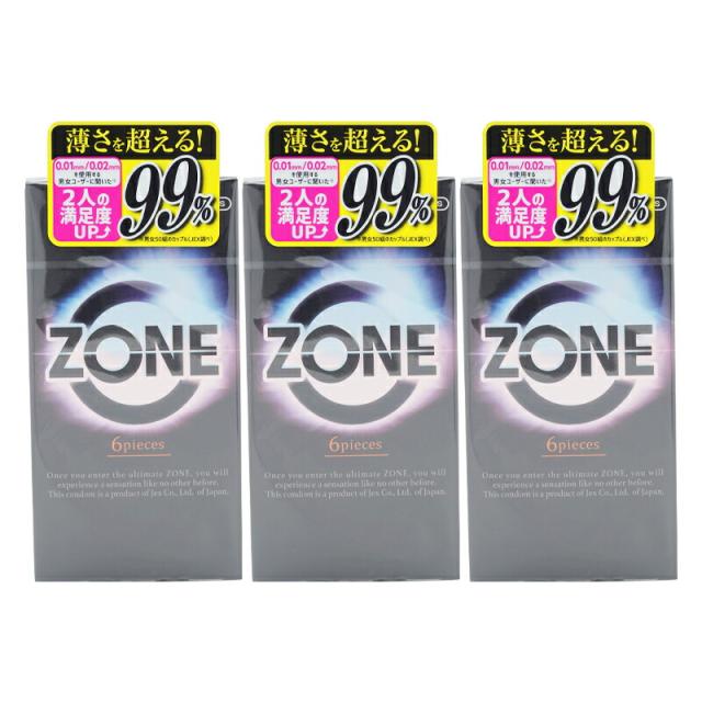 3個セット]JEX ジェクス ZONE ゾーン 6個入り コンドーム 避妊具