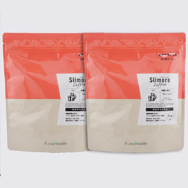 [2個セット] 新日本製薬 Slimore coffee スリモアコーヒーラテ 263.5g(31日分) 機能性表示食品[ギフトラッピング対応]