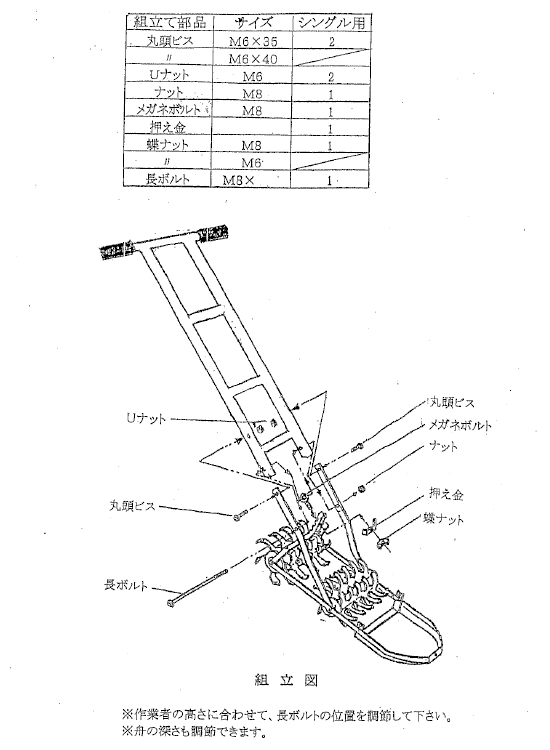太昭農工機 水田中耕除草機 アルミ型 1丁押し 60サイズ 1機 《メーカー