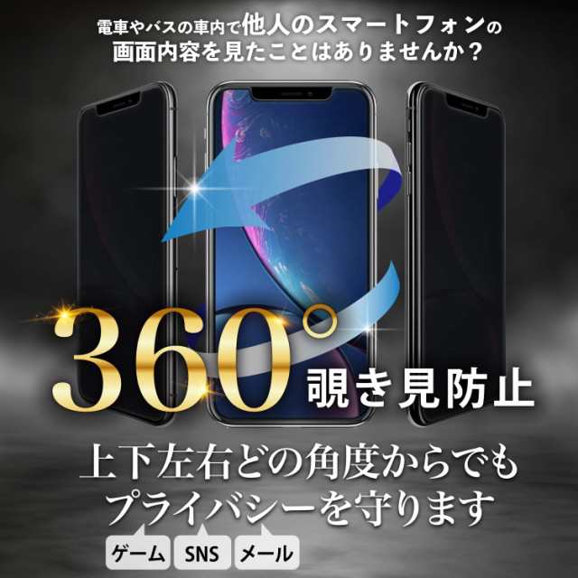 覗き見防止フィルム iPhone 12 mini ブルーライトカット 360度