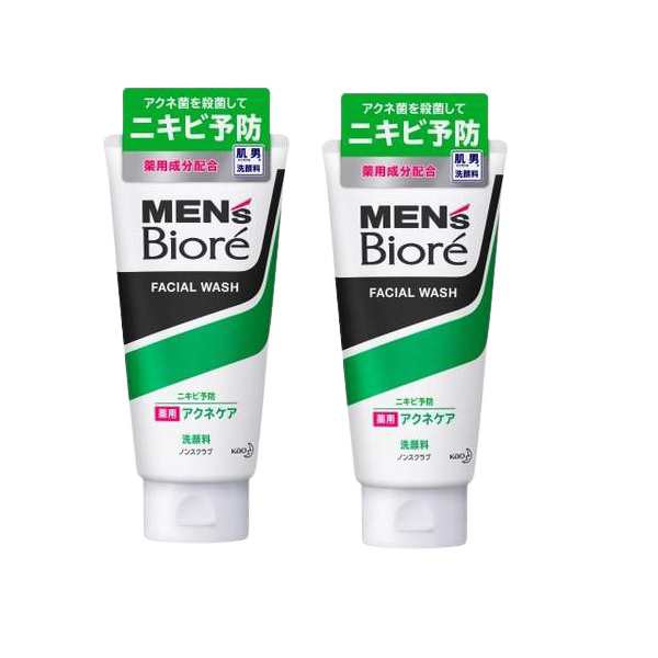 メンズビオレ 薬用 アクネケア 洗顔 130g X2セット biore 花王