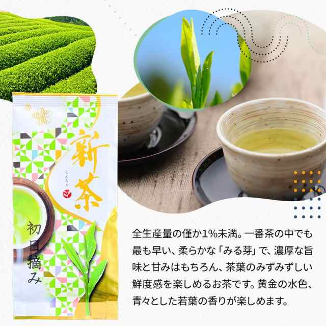 新茶 限定 初日摘み 深蒸し煎茶 茶葉 200g お茶 ポイント消化 みずたま