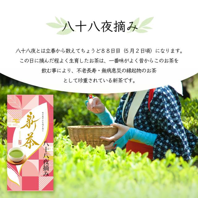 新茶 2026 【新茶でお届け】 八十八夜摘み 深蒸し煎茶 茶葉 100g みず