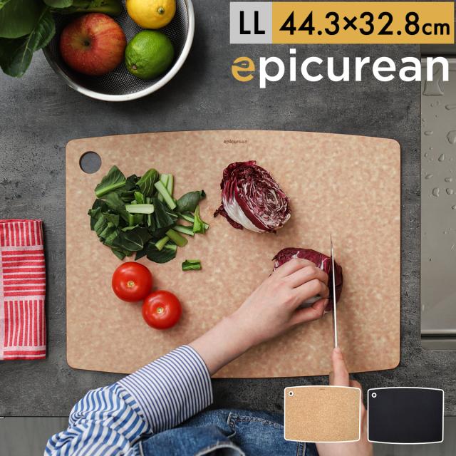 ［ epicurean カッティングボード LL ］まな板 エピキュリアン 黒 黒いまな板 まないた 食洗機対応 カッティングマット 軽量 軽い 薄い 耐熱 収納 俎板 フック 引っ掛け 調理器具 おしゃれ 黒 アウトドア キャンプ サービングボード 大きい 薄型