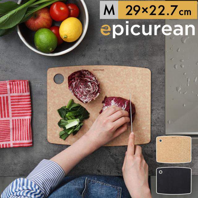 ［ epicurean カッティングボード M ］まな板 エピキュリアン 黒 黒いまな板 まないた 食洗機対応 カッティングマット 軽量 軽い 薄い 耐熱 収納 俎板 引っ掛け フック シンプル 一人暮らし おしゃれ 調理器具 丈夫 アウトドア キャンプ 小さい 薄型
