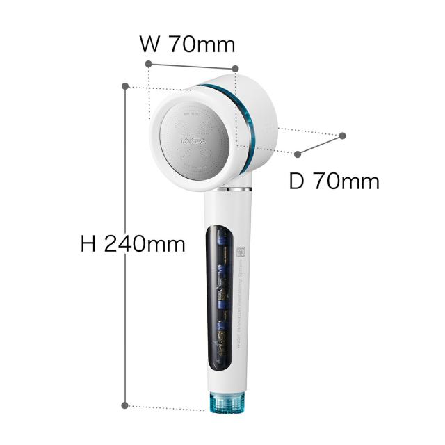 ［ ionspa プレミアムシャワーヘッド BATH 1000α ］イオンスパ シャワーヘッド 節水 水圧アップ 節水シャワー マイナスイオン 磁石 磁気 水 浄水 美容 保湿 洗浄 高水圧 バスグッズ 取付簡単 ホワイト 韓国【送料無料】の通販は