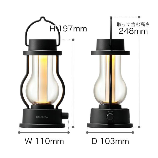 ［ BALMUDA The Lantern ］バルミューダ ザ ランタン LEDライト 充電式 間接照明 調光 LEDランタン テント 吊り下げ 授乳 LED おしゃれ L02A L02A-BK L02A-WH アウトドア キャンプ 野外 非常用 防水 防災 アンティーク テーブルランプ【送料無料】