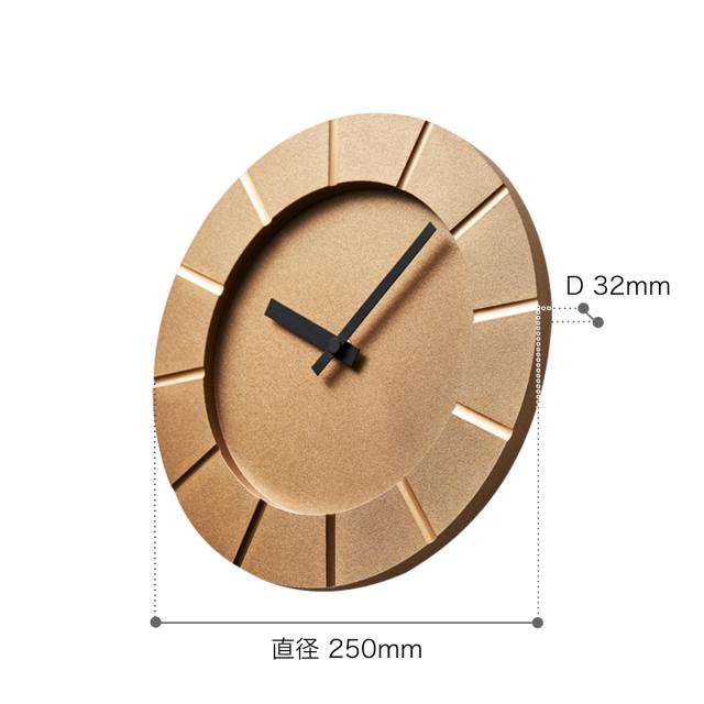 ［ Lemnos HALO ］レムノス 掛け時計 ハロ 壁掛け時計 25cm 時計 おしゃれ ブロンズ ウォールクロック 掛時計 かけ時計 シンプル モダン インテリア リビング ダイニング 小林幹也 タカタレムノス MK19-05【送料無料】_1