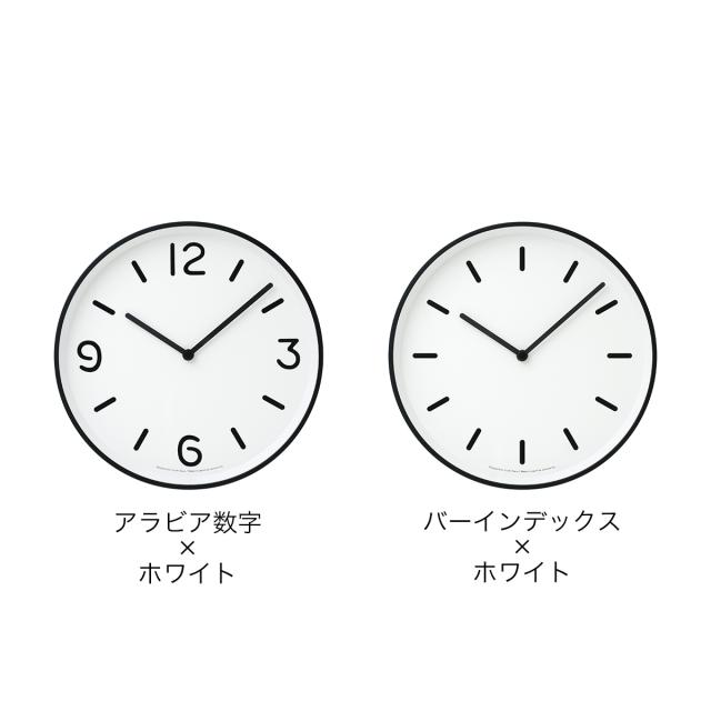 ［ CASA MONO Clock ］レムノス 掛け時計 壁掛け時計 カーサ モノ ロック おしゃれ ホワイト ブラック モノトーン 掛時計 かけ時計 シンプル ウォールクロック 北欧 静音 リビング インテリア タカタレムノス LC10-20【送料無料】_2