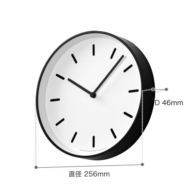 ［ CASA MONO Clock ］レムノス 掛け時計 壁掛け時計 カーサ モノ ロック おしゃれ ホワイト ブラック モノトーン 掛時計 かけ時計 シンプル ウォールクロック 北欧 静音 リビング インテリア タカタレムノス LC10-20【送料無料】_1