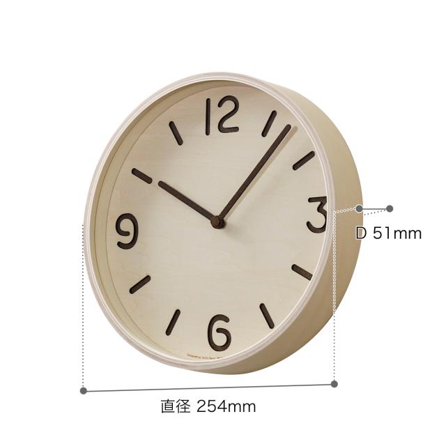 ［ CASA THOMSON 25.4cm ］レムノス 掛け時計 壁掛け時計 トムソン おしゃれ シンプル ウォールクロック 壁掛け 掛時計 かけ時計 北欧 リビング インテリア タカタレムノス LC10-26【送料無料】_1