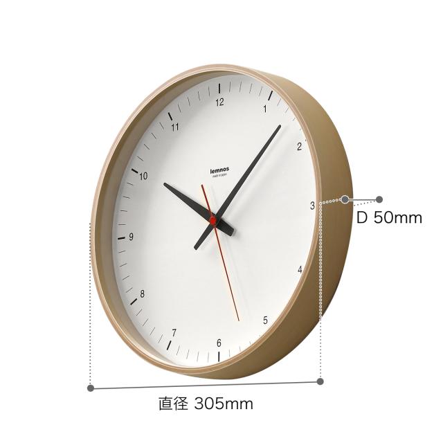 ［ CASA Plywood clock 30.5cm ］レムノス 掛け時計 壁掛け時計 プライウッド クロック おしゃれ シンプル ウォールクロック 壁掛け 掛時計 かけ時計 北欧 リビング インテリア タカタレムノス T1-017【送料無料】_1