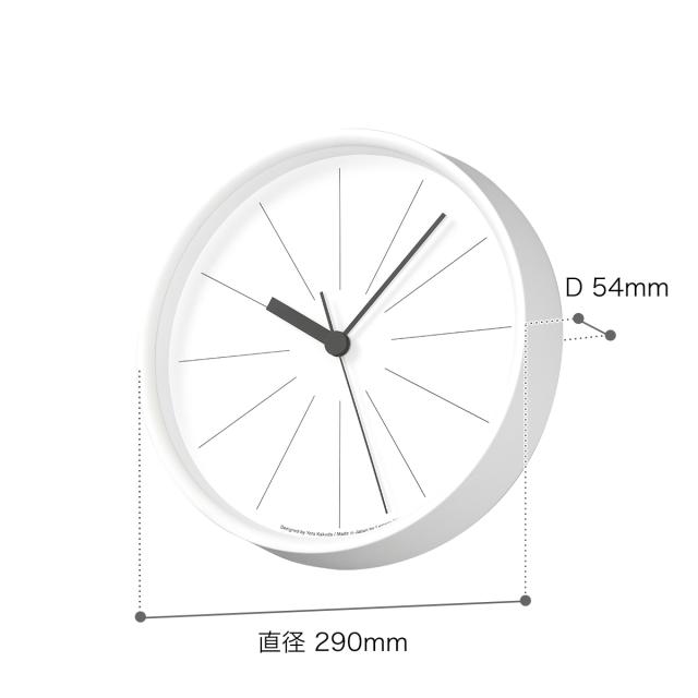［ Lemnos CASA ラインの時計／ナンバーの時計 ］レムノス 掛け時計 壁掛け時計 時計 おしゃれ ウォールクロック 壁掛け 掛時計 北欧 リビング インテリア タカタ 木製 プライウッド PLY ホワイト 白 YK21 WH_2