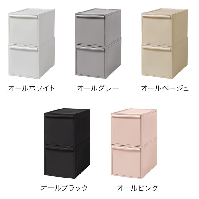 ［ like-it クローゼットシステム 引出し L 2個組 ］収納ケース 引き出し 収納ボックス 収納 クローゼット 衣装ケース ライクイット 積み重ね スタッキング 衣類収納 洋服 ケース 日本製 押入れ 服 シンプル 新生活 リビング キッチン CS-D3_2