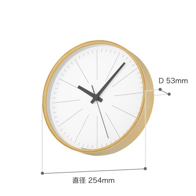［ Lemnos CASA ラインの時計／ナンバーの時計 ］レムノス 掛け時計 壁掛け時計 時計 おしゃれ ウォールクロック 壁掛け 掛時計 北欧 リビング インテリア タカタ 木製 プライウッド PLY ホワイト 白 YK21 WH_1