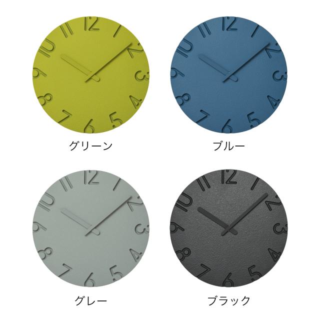 ［ Lemnos CARVED COLORED φ240 ］レムノス 掛け時計 カーヴド カラード 24cm 壁掛け時計 ウォールクロック 時計 おしゃれ 壁掛け 掛時計 かけ時計 北欧 静音 リビング インテリア タカタレムノス CARVEDシリーズ NTL16-06_3