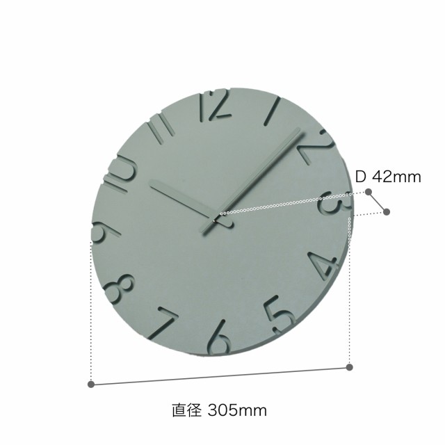 ［ Lemnos CARVED COLORED φ305 ］レムノス 掛け時計 カーヴド カラード 30.5cm 壁掛け時計 ウォールクロック 時計 おしゃれ 壁掛け 掛時計 かけ時計 北欧 静音 リビング インテリア タカタレムノス CARVEDシリーズ NTL16-07の通販は