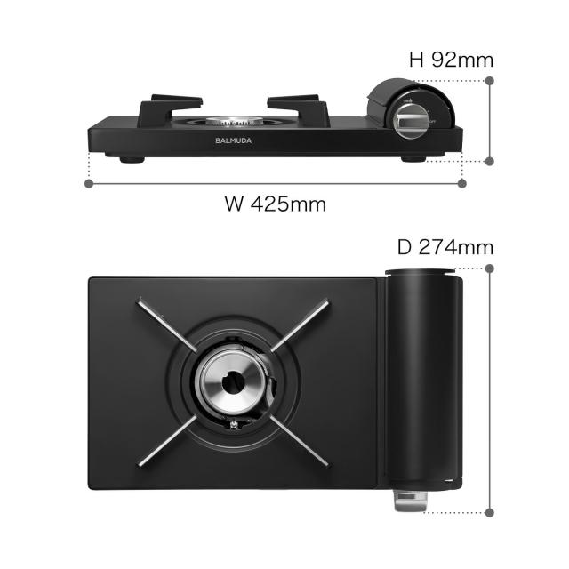 ［ BALMUDA Table Stove ］バルミューダ 正規品 カセットコンロ テーブルストーブ 薄型 コンパクト 弱火 とろ火 保温 ボンベ 鍋 土鍋 鍋料理 卓上 調理 アウトドア キャンプ テーブルコンロ 正規店 おしゃれ ブラック ホワイト KGS01JP_1