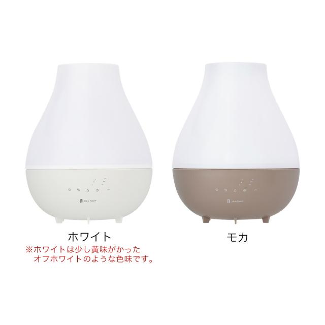 ［ Life on Products 抗菌上部給水ハイブリッド式加湿器 LuLuPure hybrid ］ハイブリッド 加湿器 加熱 超音波 コンパクト 3.3L アロマ 上から給水 加湿機 卓上 上部給水 オフタイマー ライト付き 抗菌 据え置き おしゃれ LCAHF017