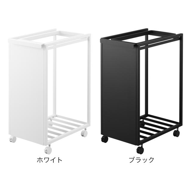 ［ スリム目隠しダストワゴン タワー 45L ］ 山崎実業 tower キッチン ゴミ箱 ごみ箱 ダストボックス ゴミ袋ハンガー 分別用 45リットル キャスター おしゃれ フレームのみ 大容量 yamazaki ブラック ホワイト 10641 10642 公式_2