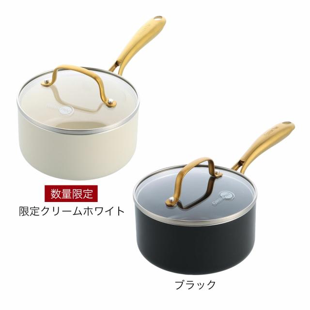 ［ グリーンパン ストゥディオ ソースパン 16cm ガラス蓋付き ］グリーンパン ストゥディオ ソースパン 片手鍋 鍋 16cm 蓋付き IH対応 ガス火 オーブン 食洗機 セラミックコーティング キッチン GREENPAN 調理器具 煮物 CC007337-004_2