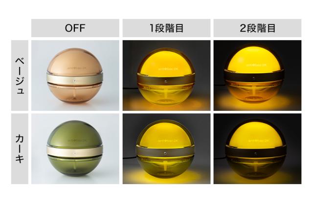 ［ antibac2K マジックムーン ］マジックムーン 正規販売店 丸い空気清浄機 空気洗浄機 小型 タバコ 消臭 花粉 マジックボール コンパクト 卓上 LED ライト 空気を洗う アロマ 間接照明 20畳 ソリューション アンティバック【送料無料】の通販は