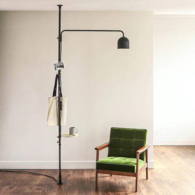 ［ DRAW A LINE 009 Lamp C ］ドローアライン フロアライト 突っ張り棒 つっぱり棒 ランプC LED対応 ライト トグルスイッチ レトロ ランプシェード デザイン家具 スタンドライト フロアランプ 照明器具 おしゃれ ブラック モノトーン マット【送料無料】_14