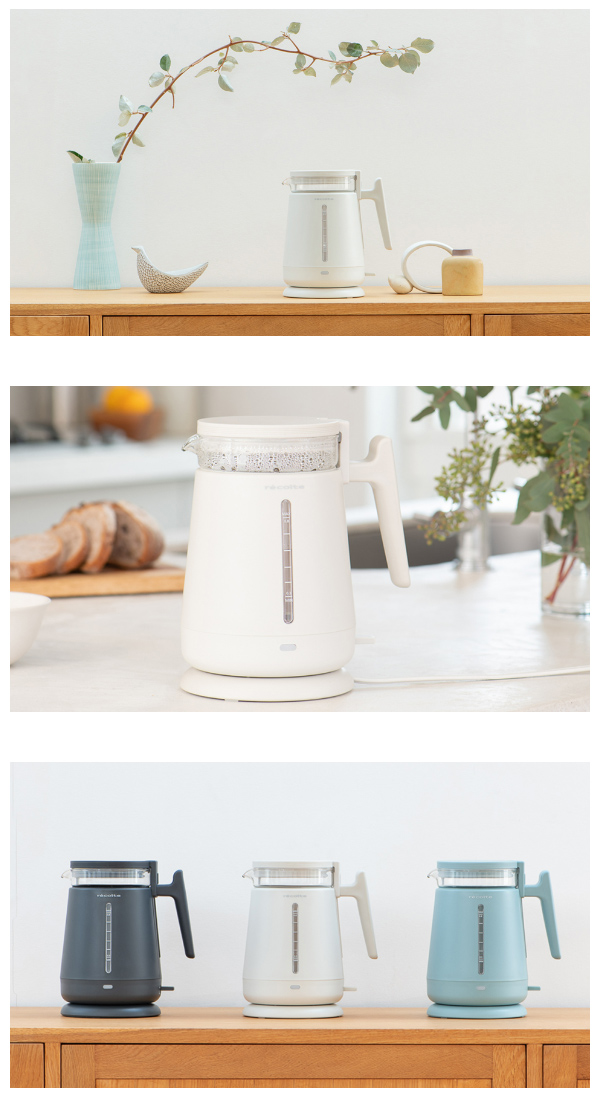 ［ recolte ダブルウォールガラスケトル ］レコルト 電気ケトル 電気ポット おしゃれ ケトル ガラス 内壁ガラス製 ダブルウォール 0.8L ガラスケトル 二重構造 湯沸かしポット 湯沸かし器 空焚き防止 お茶 コーヒー 北欧 シンプル かわいい RDG-1 メンズ