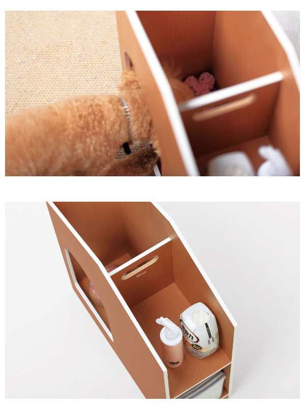 ［ ideaco doggy’s toy house ］犬 収納 おもちゃ箱 おもちゃ入れ ペット用品収納 犬用品収納 ケアグッズ ペットシーツ 消臭剤 スプレー