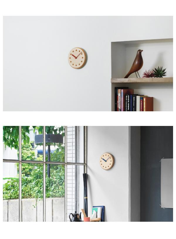 ［ DESIGN OBJECTS Paper-Wood CLOCK dot ］レムノス 掛け時計 壁掛け時計 時計 おしゃれ ウォールクロック 壁掛け 掛時計 日本製 雑貨 北欧 木製 リビング インテリア タカタ ネイビー グリーン オレンジ【送料無料】_11