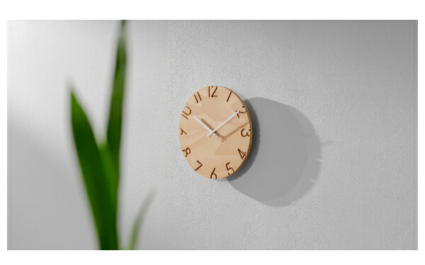 ［ Lemnos CARVED WOOD BIRCH ］レムノス 掛け時計 カーヴド ウッド バーチ 壁掛け時計 ウォールクロック 時計 おしゃれ 壁掛け 掛時計 かけ時計 30.5cm 北欧 静音 リビング インテリア タカタレムノス CARVEDシリーズ NTL16-05_11