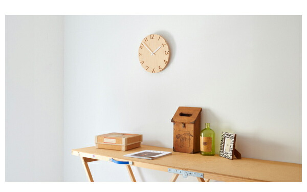 ［ Lemnos CARVED WOOD BIRCH ］レムノス 掛け時計 カーヴド ウッド バーチ 壁掛け時計 ウォールクロック 時計 おしゃれ 壁掛け 掛時計 かけ時計 30.5cm 北欧 静音 リビング インテリア タカタレムノス CARVEDシリーズ NTL16-05_12