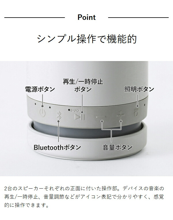 ［ RHYTHM 防水ポータブルシアタースピーカー MAGSPEAKER DUO ］リズム RHYTHM スピーカー ポータブル Bluetooth 防塵 防水 防水スピーカー ワイヤレス 充電式 お風呂 アウトドア キッチン マグネット ブラック ライトグレー 9YYA30RH_15