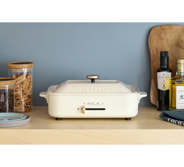 特典付［ BRUNO コンパクトホットプレート ］ホットプレート ブルーノ たこ焼き器 BRUNO たこ焼き BOE021 グリル おしゃれ 鍋 プレート グリル鍋 焼肉 焼き肉 ホーロー風 琺瑯風 蓋 インスタ映え パーティー プレゼント_16