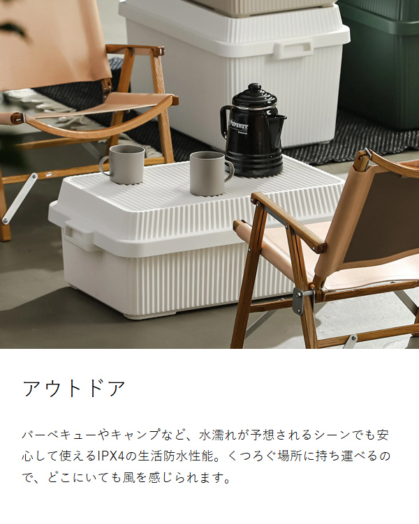 ［ ±0 テラスファン ］プラマイゼロ コードレス扇風機 アウトドア 防水 充電式 おしゃれ かっこいい 屋外 ベランダ キャンプ サーキュレーター 部屋干し プラスマイナスゼロ コードレス 扇風機 バッテリー XQS-K030_9