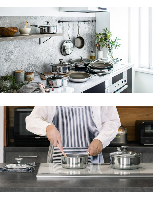 ［ Corelle ソースパン 本体＋フタセット 16cm ］10年保証 コレール ソースパン 16cm 片手鍋 デュラナノ 長持ち 蓋 セット ガラスふた IH ガス 強火 ノンスティック PFASフリー 食洗機対応 オーブン フタ ドウシシャ DuraNano 長持ち こびりつきにくい CSS16SVWL