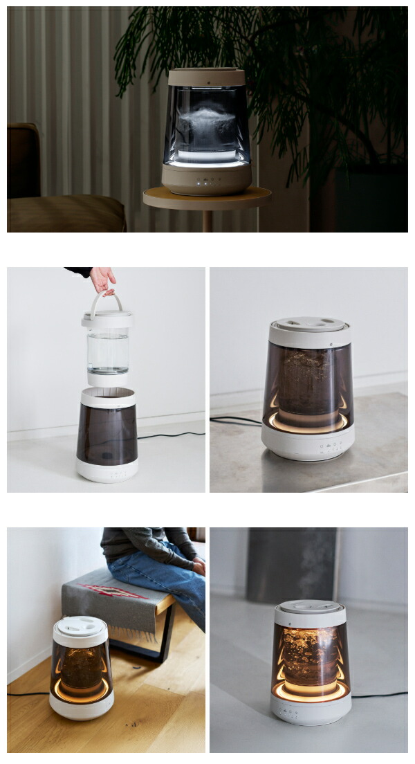 ［ CORED ガラススチーム加湿器 ］加湿器 ガラス スチーム式 スチーム加湿器 ガラスポッド 大容量 2.6L 加熱式 蒸気 スチーム 加湿 上部給水 透明 おしゃれ ガラス製 高耐熱 暖房効果 リビング 寝室 卓上 照明 加湿機 コレド CRD-SH01