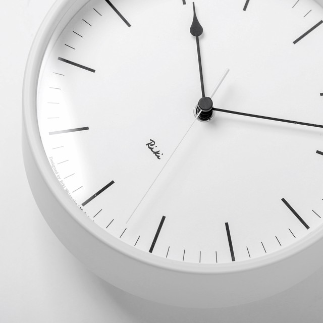 Lemnos RIKI STEEL CLOCK 電波式 ］【特典付き】レムノス 掛け時計