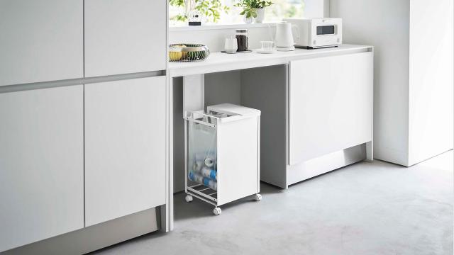 ［ 蓋付き目隠し分別ダストワゴン 2分別 タワー ］山崎実業 tower ゴミ箱 分別 ふた付き ごみ箱 キャスター付き ダストボックス レジ袋 ポリ袋 ゴミ袋ホルダー 北欧 おしゃれ モノトーン yamazaki ブラック ホワイト 5975 5976【送料無料】_10