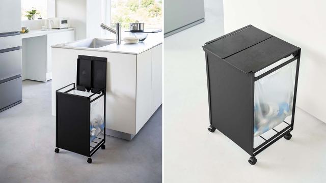 ［ 蓋付き目隠し分別ダストワゴン 2分別 タワー ］山崎実業 tower ゴミ箱 分別 ふた付き ごみ箱 キャスター付き ダストボックス レジ袋 ポリ袋 ゴミ袋ホルダー 北欧 おしゃれ モノトーン yamazaki ブラック ホワイト 5975 5976【送料無料】_11