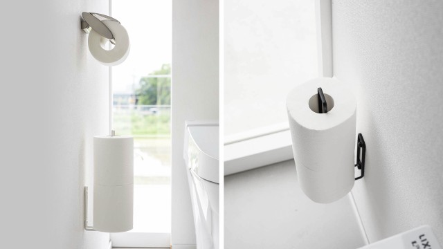 トイレットペーパーストッカー tower タワー 山崎実業 トイレ収納 トイレットペーパー 収納 トイレラック スリム 棚 おしゃれ シンプル