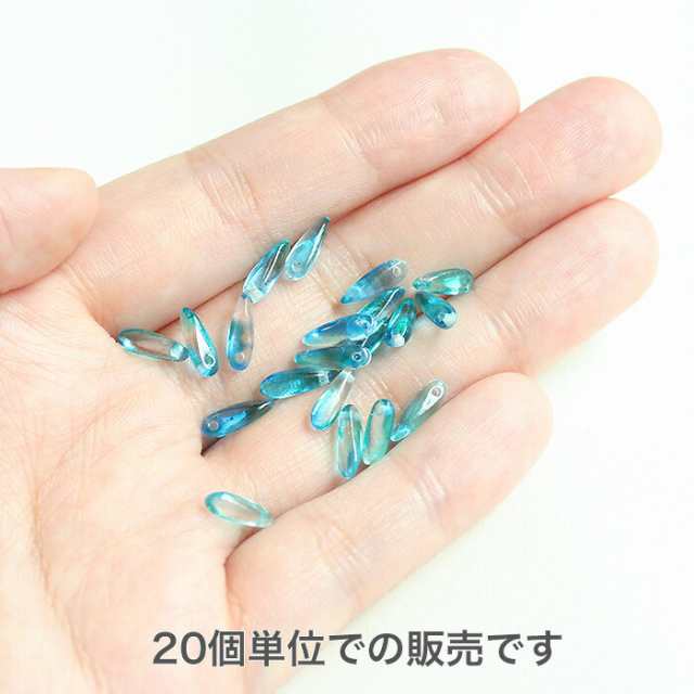 チェコガラスビーズ ダガー 3×11mm 《20個》 ピアス ネックレス パーツ