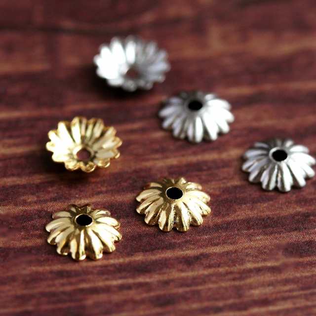 フラワーキャップ No.4 サージカルステンレス ゴールド シルバー 6mm 約20個入 花座 座金 ビーズキャップ アクセサリーパーツ  ハンドメイの通販はau PAY マーケット - コモレビスタ | au PAY マーケット－通販サイト