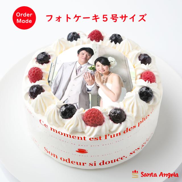 卵アレルギーの写真ケーキ5号【送料無料】３〜４人分サイズ 冷凍スイーツ 冷凍ケーキ