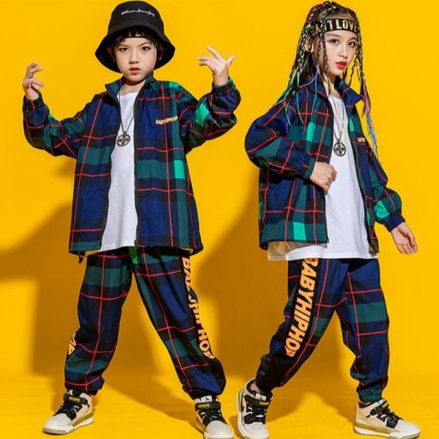 デ 練習着 上下2点セット ステージ衣装 韓国子供服 シャツ ヒップホップ かっこいい 女の子 キッズダンス衣装 Tシャツ チェック柄 男の子の通販はau Pay マーケット Shop Yay
