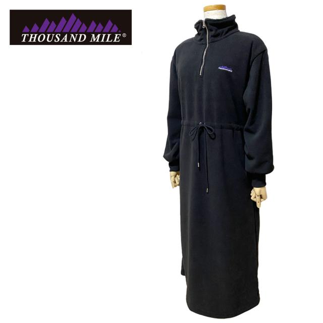 THOUSAND MILE サウザンドマイル KNIT FLEECE HALF ZIP OP ニットフリースハーフジップワンピース レディース TM252KF00192