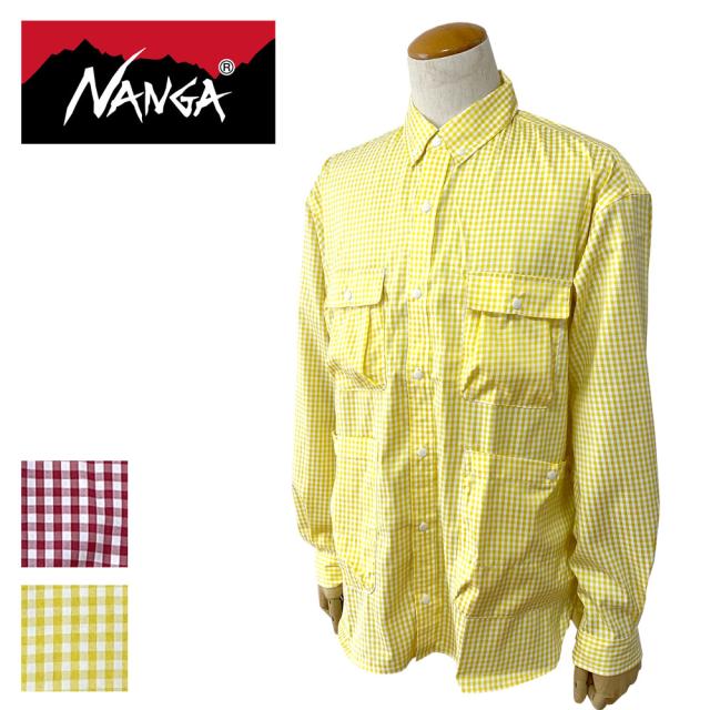NANGA ナンガ GINGHAM CHECK CAMP SHIRT ギンガムチェック キャンプシャツ メンズ N2500-1I505A