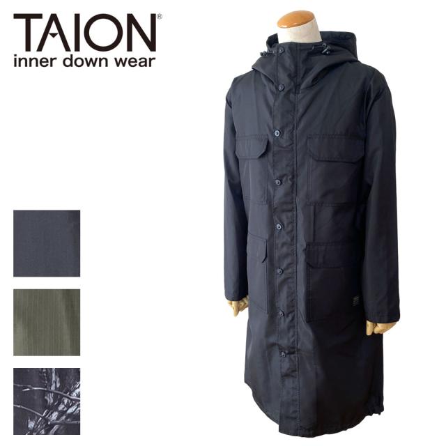 TAION タイオン ノンダウン ミリタリー フードコート ユニセックス 106WZNDML-1LONG
