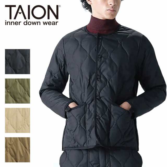 TAION【タイオン】ミリタリー クルーネック ダウンジャケット Unisex【104B2ML-1】